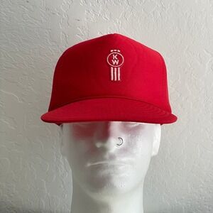 VTG 80s KENWORTH Trucker Hat Red Logo Patch Foam Insulated Snapback Retro Nissin